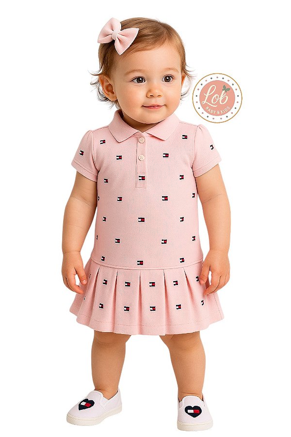 Vestido infantil Tommy Hilfiger com cinto