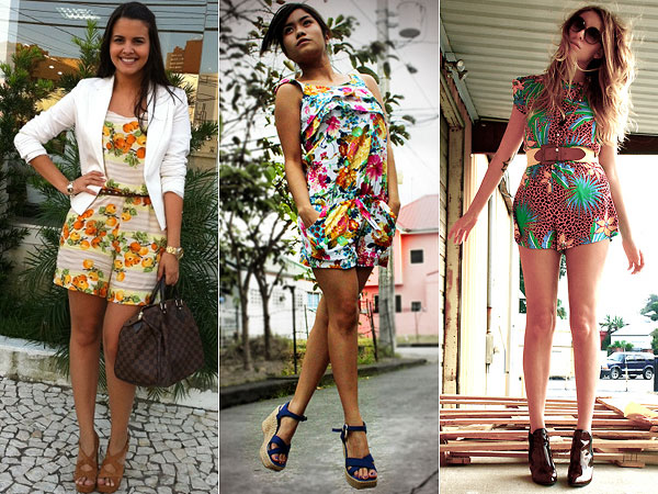 vestido tropical estampado