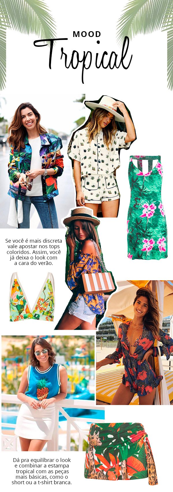 vestido tropical estampado