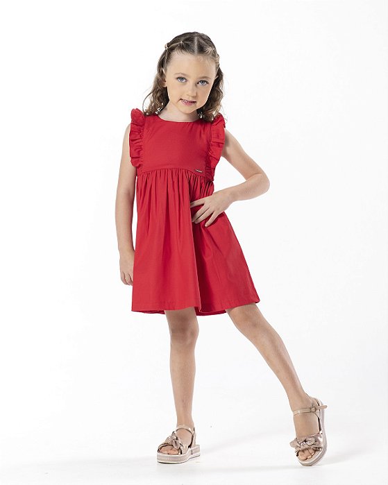 vestido vermelho infantil para formatura