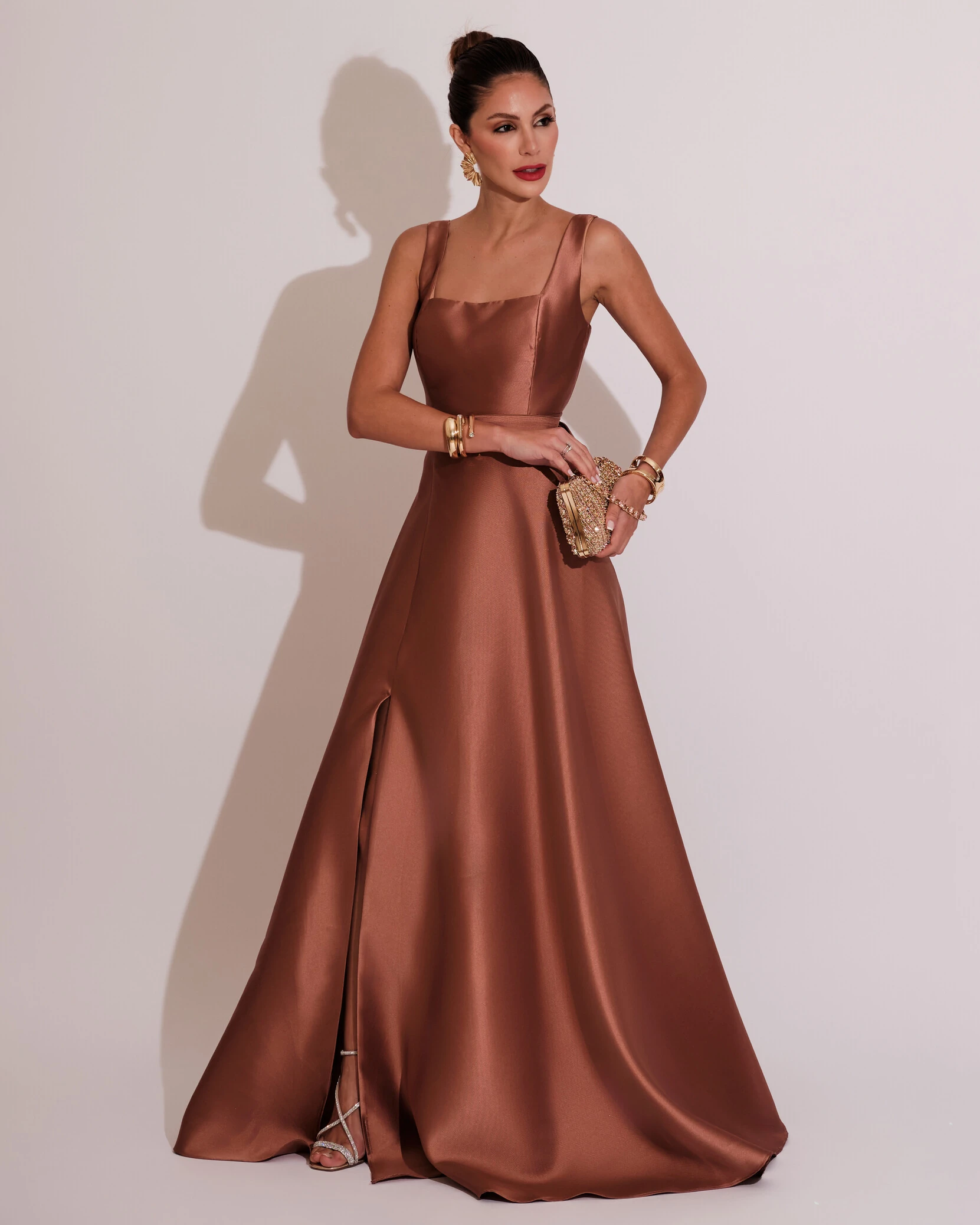 Vestido zibeline evasê