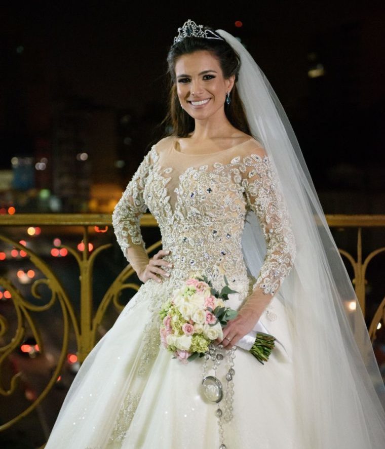 Vestidos de noiva princesa com brilho