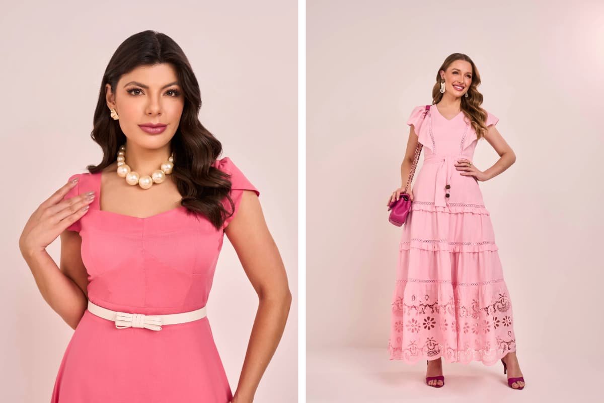 vestido rosa para festa
