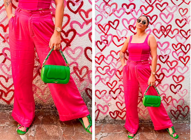 vestido rosa com renda