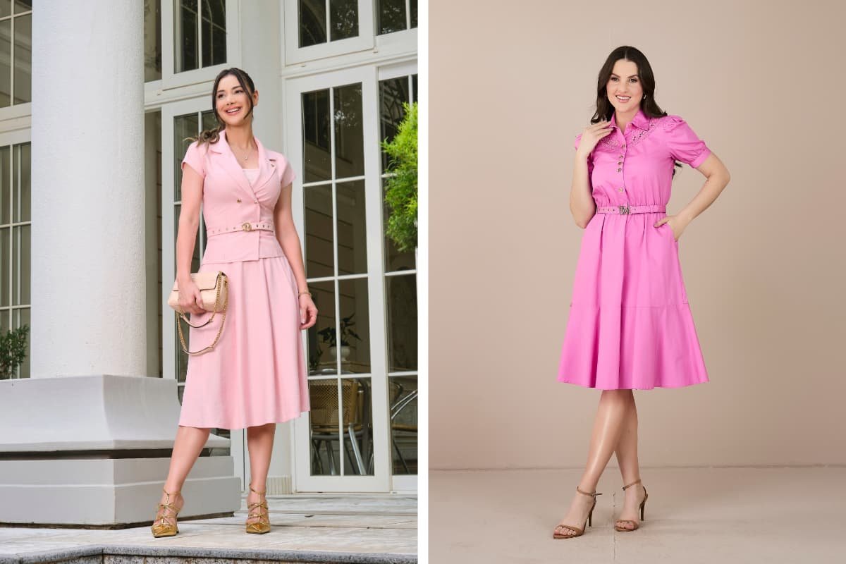 vestido rosa pink
