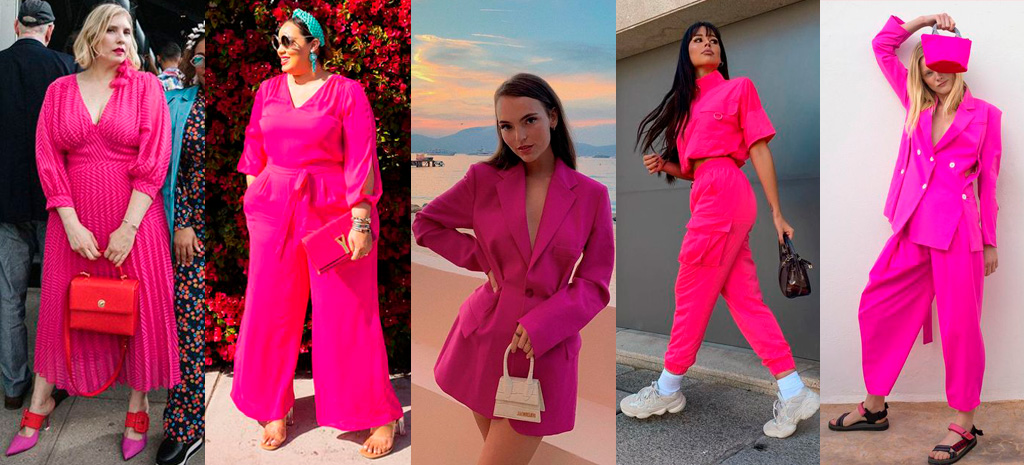 vestido pink vibrante