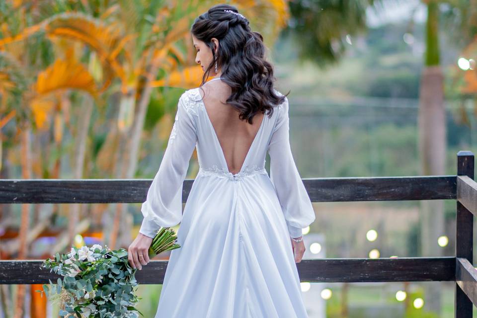 veu de noiva cabelo preso