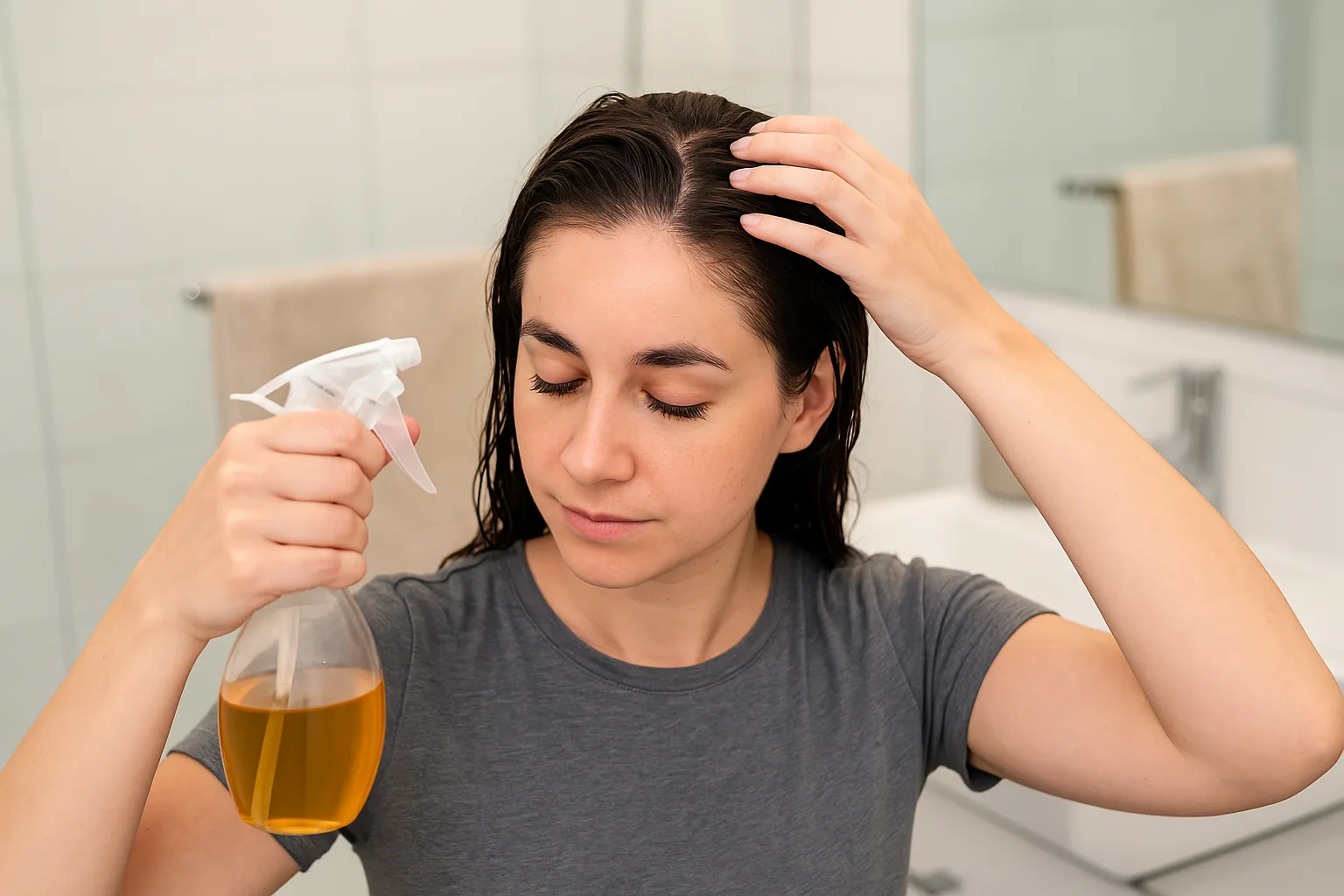 Como Fazer um Teste de Contato com Vinagre no Couro Cabeludo