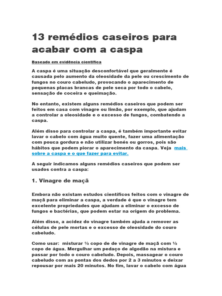 Shampoos Anticaspa com Ácido Salicílico: Alternativas ao Vinagre