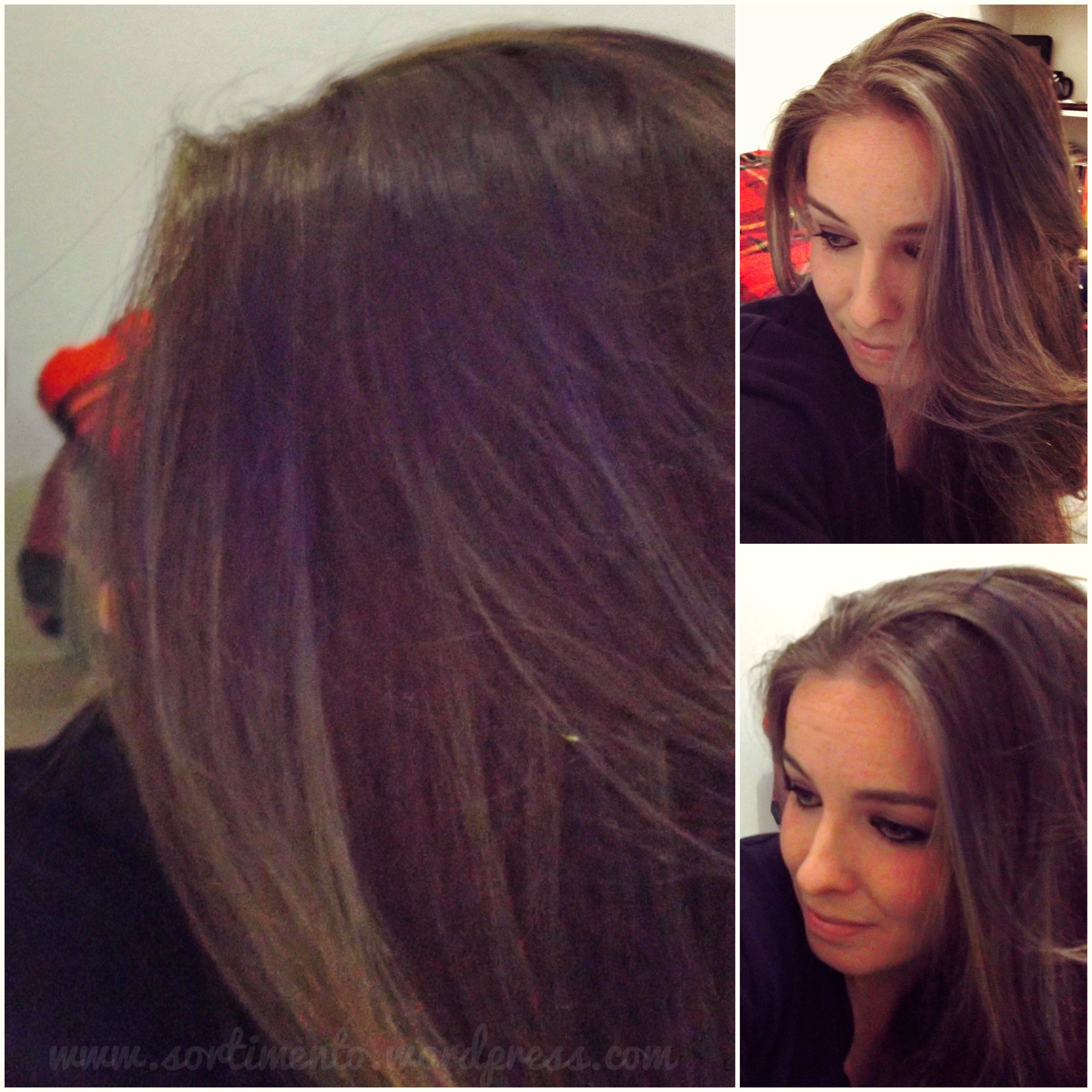 violeta genciana cabelo castanho