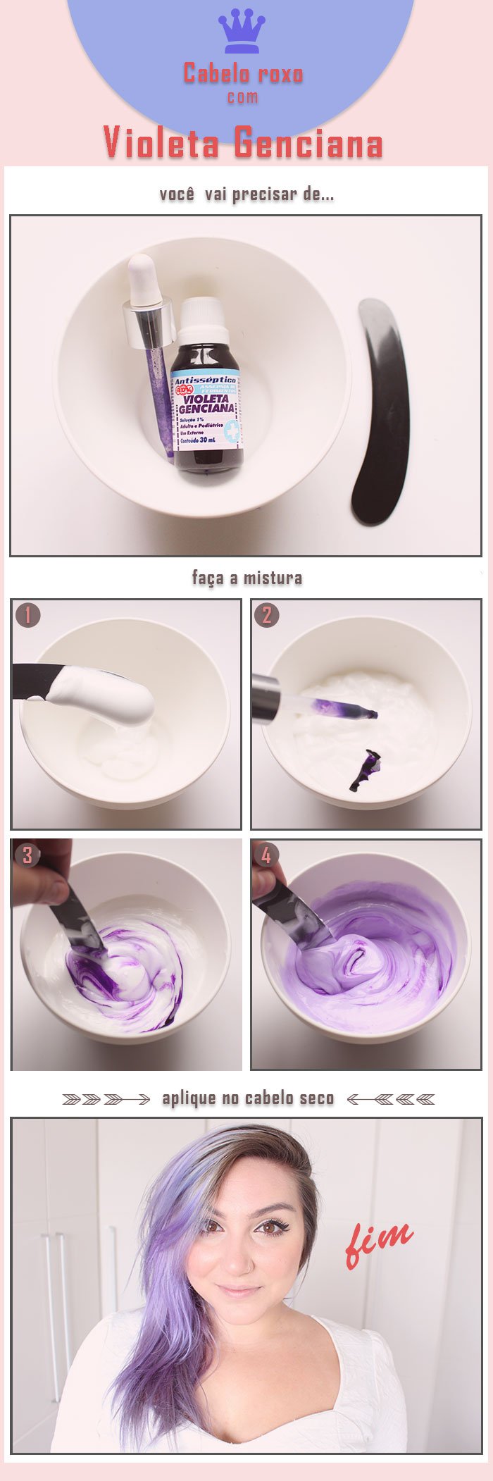 5 ideias de títulos:
1. Violeta Genciana no Cabelo Castanho: O Guia Completo para Reflexos Roxos
2. Cabelo Castanho com Toque de Violeta: Como Conseguir e Evitar Erros
3. Desmistificando a Violeta Genciana: Aplicação Segura em Cabelos Escuros
4. Alternativas à Violeta Genciana para Cabelos Roxos Vibrantes
5. Riscos e Cuidados Essenciais ao Usar Violeta Genciana nos Fios