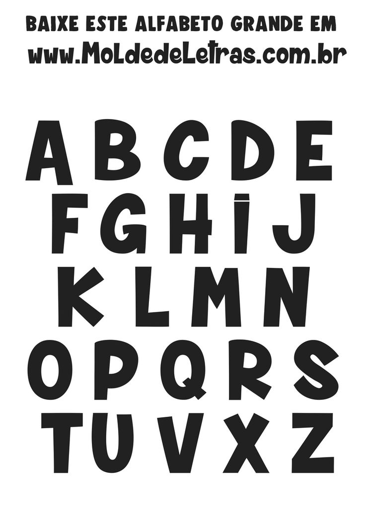 moldes de letras grandes