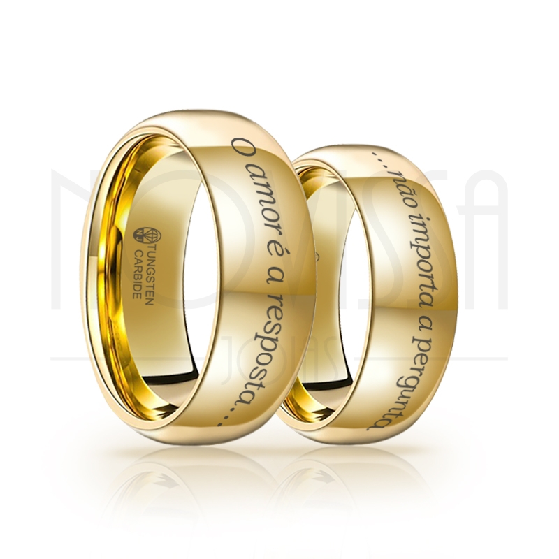 alianças de tungstênio são boas para casamento