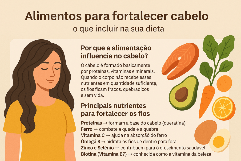 alimentação para cabelo forte