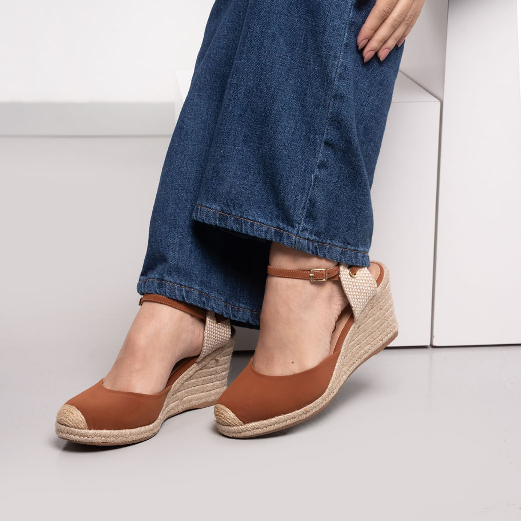 espadrille salto baixo/médio