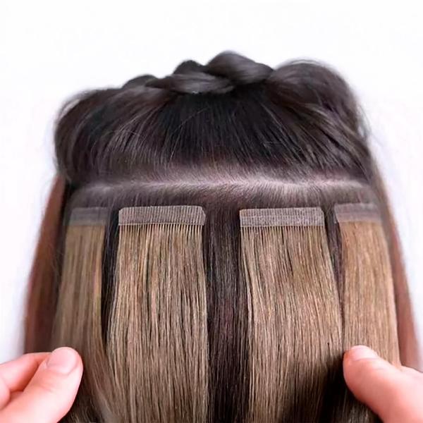 aplique de cabelo humano fita adesiva