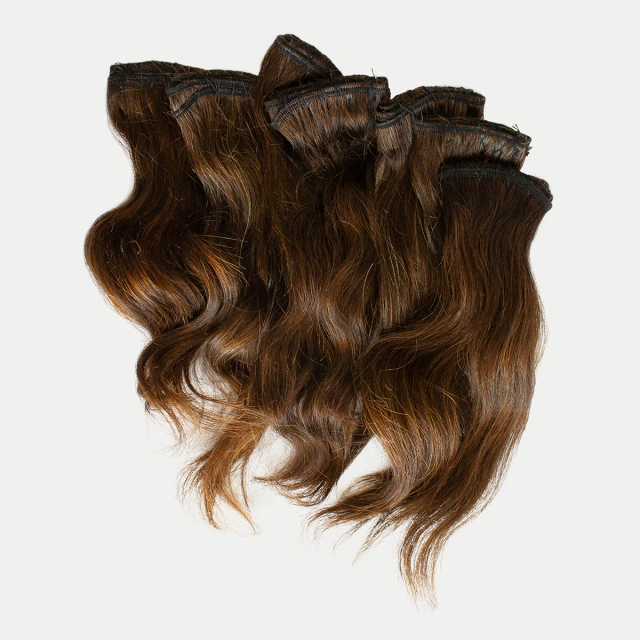 volume com aplique de cabelo humano