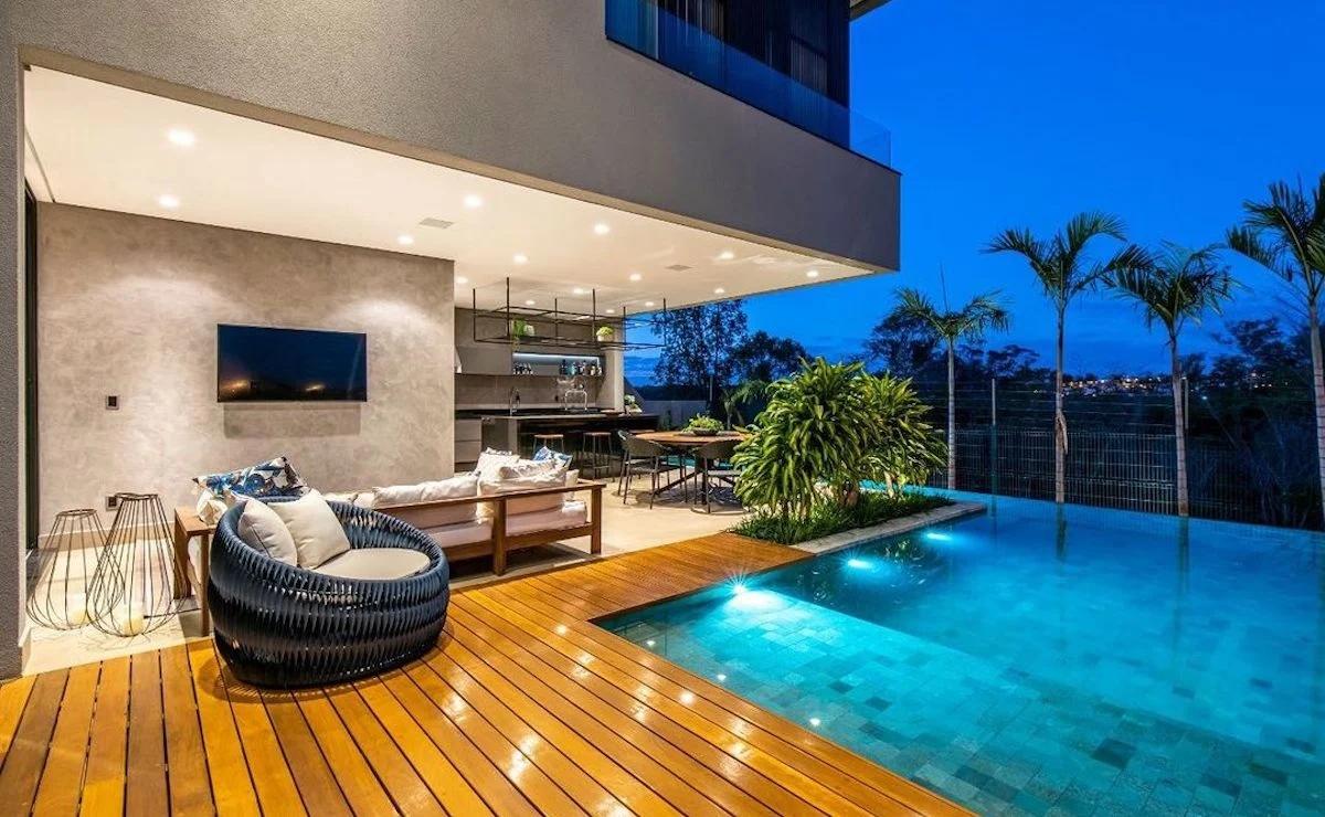 área gourmet com piscina custo
