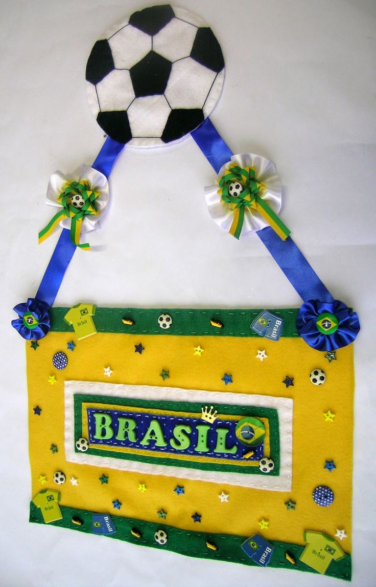 decoração copa do mundo feltro