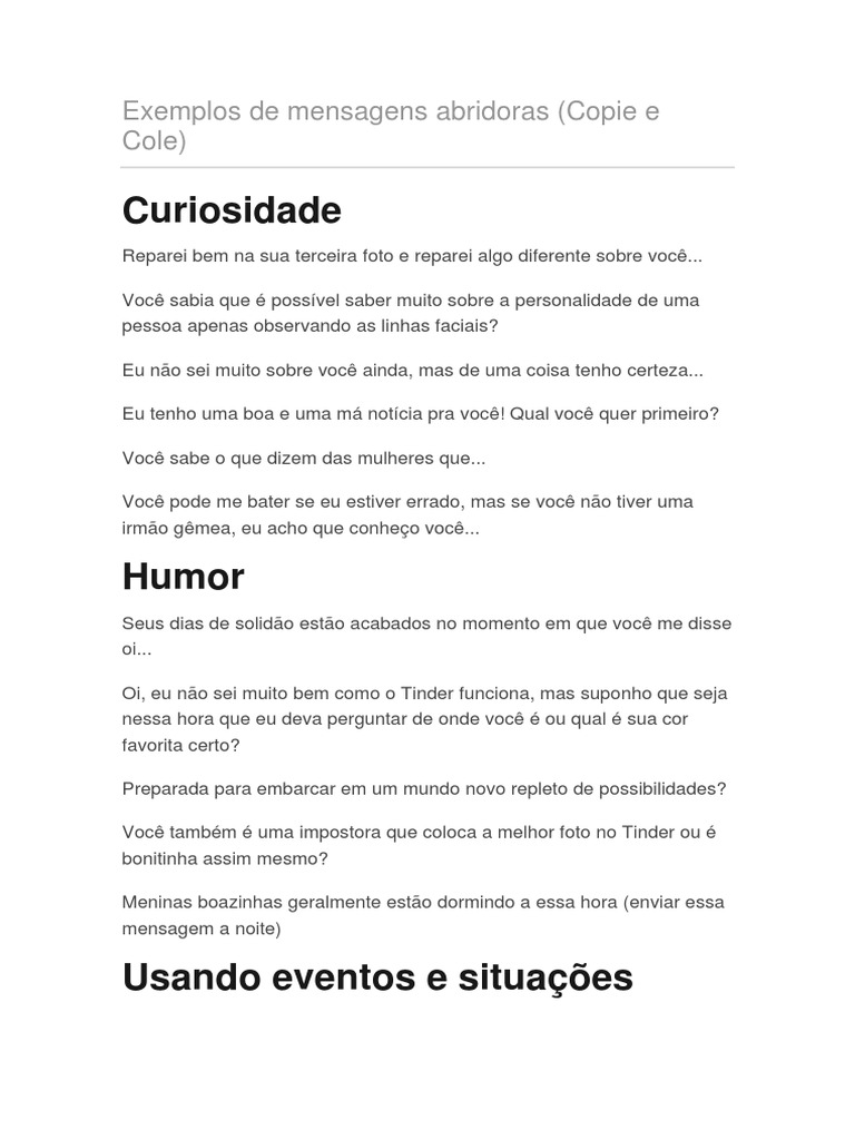 cantadas para tinder