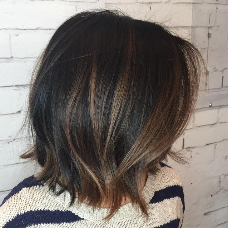 balayage para rosto oval cabelo curto