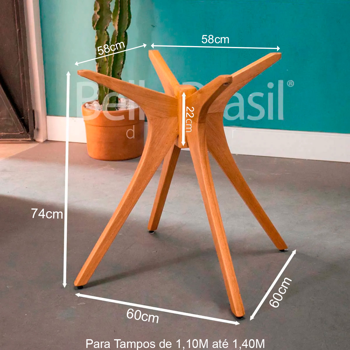 base de mesa jantar retangular