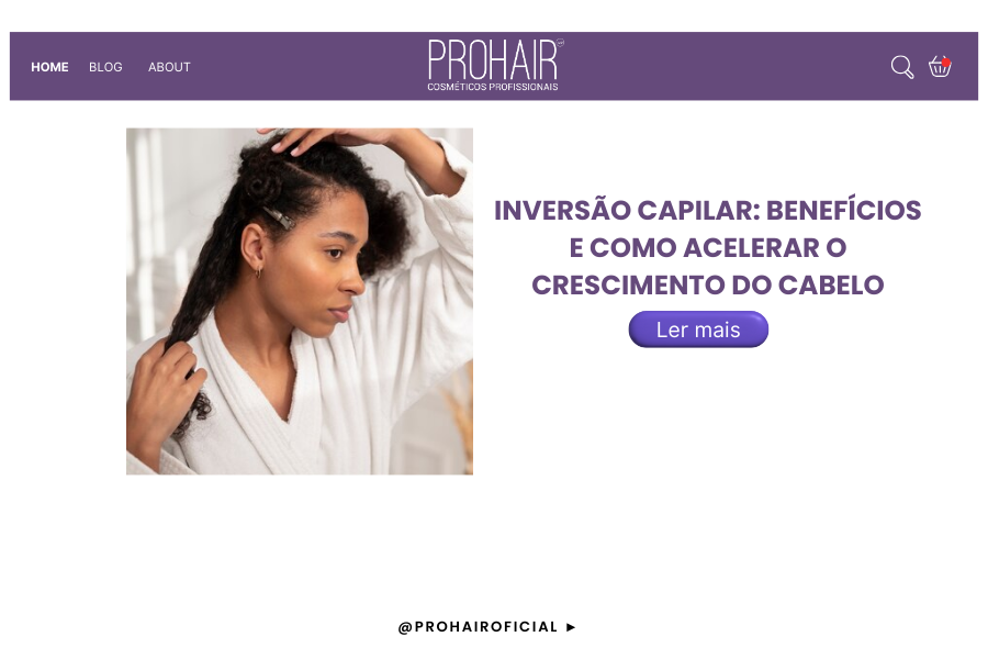 técnica de inversão para cabelo