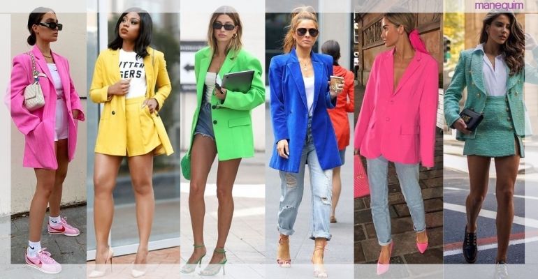 blazer feminino colorido oversized
