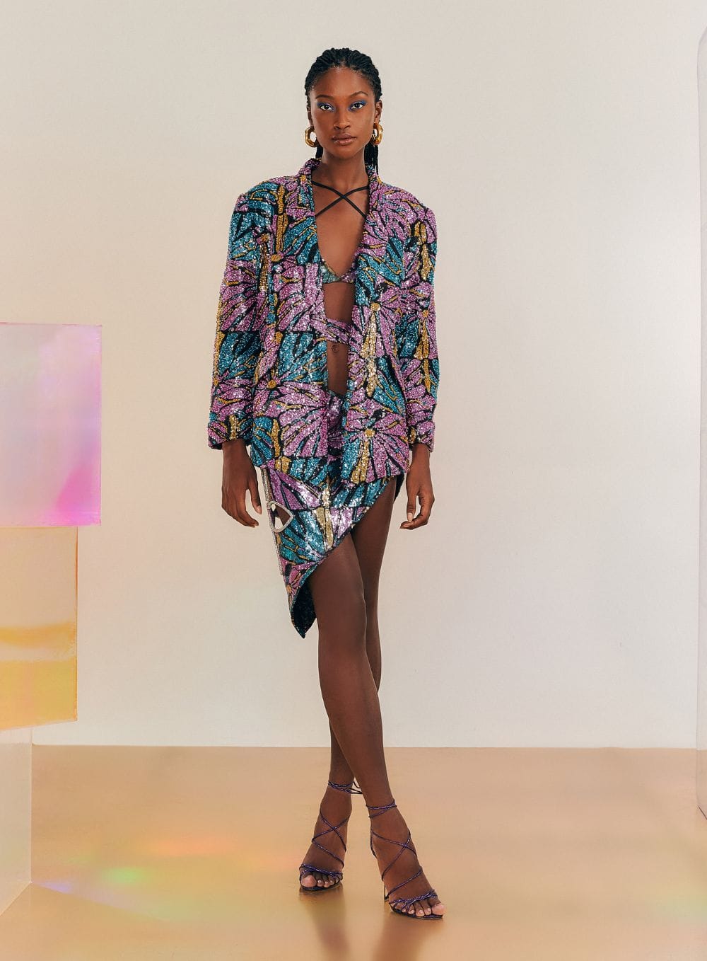 blazer feminino colorido oversized