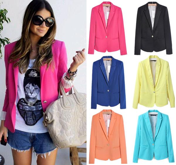 blazer colorido estampado