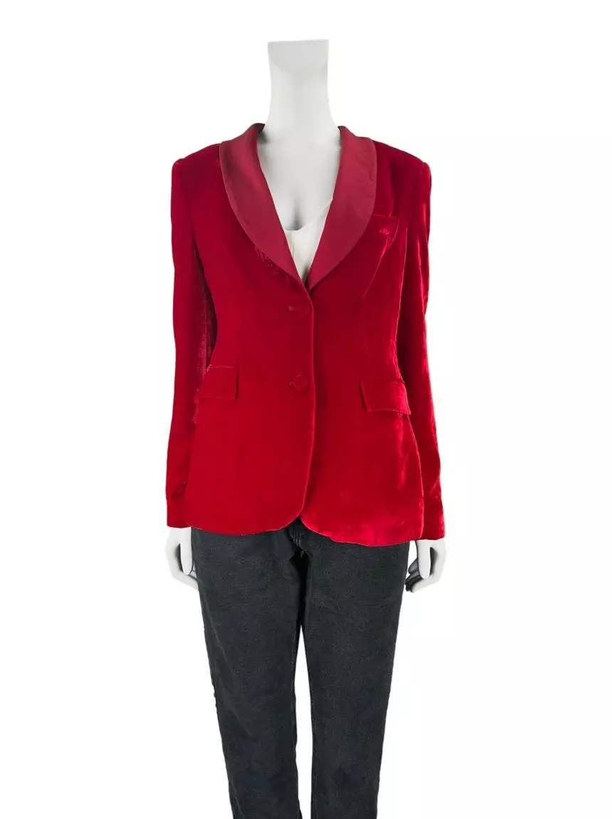 blazer de veludo vinho feminino