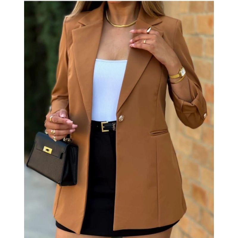 blazer feminino alfaiataria preto