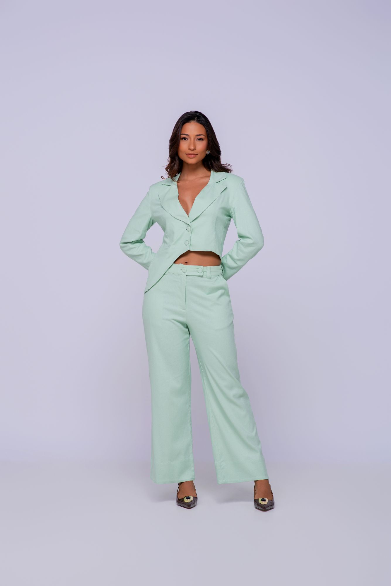 blazer acinturado moderno