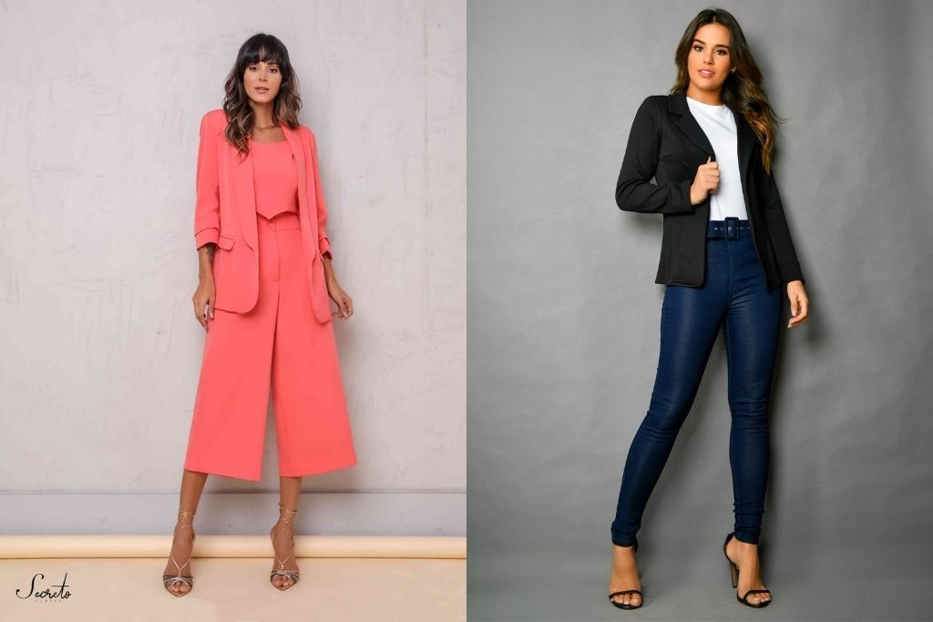 blazer feminino tecido confortável