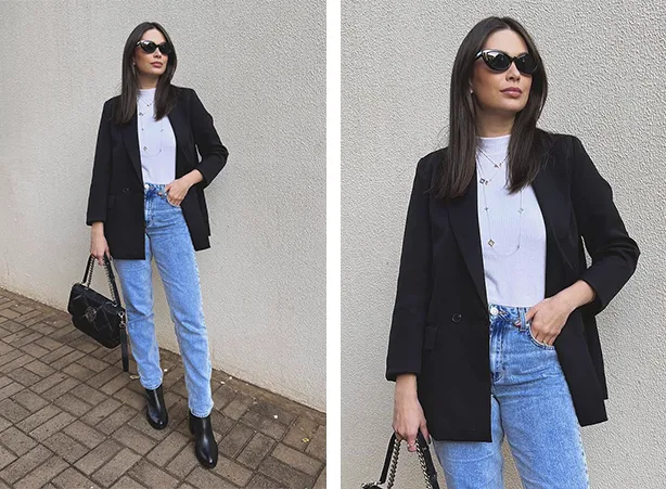 looks de trabalho com blazer oversized inverno