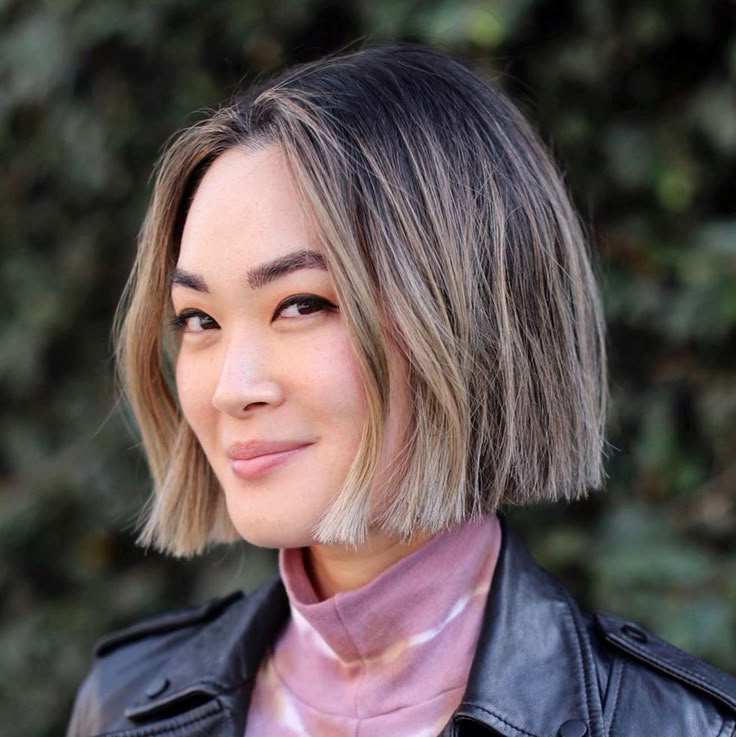 linha reta no cabelo