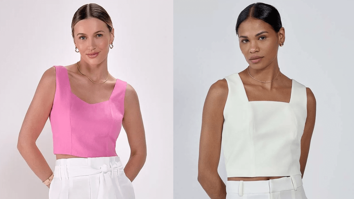 blusa cropped para corpo retângulo