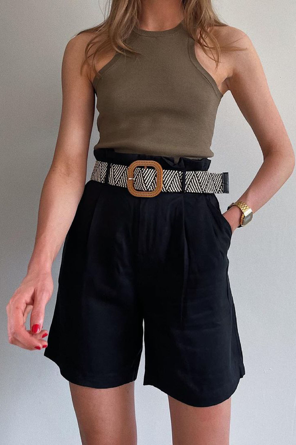 short preto e cropped