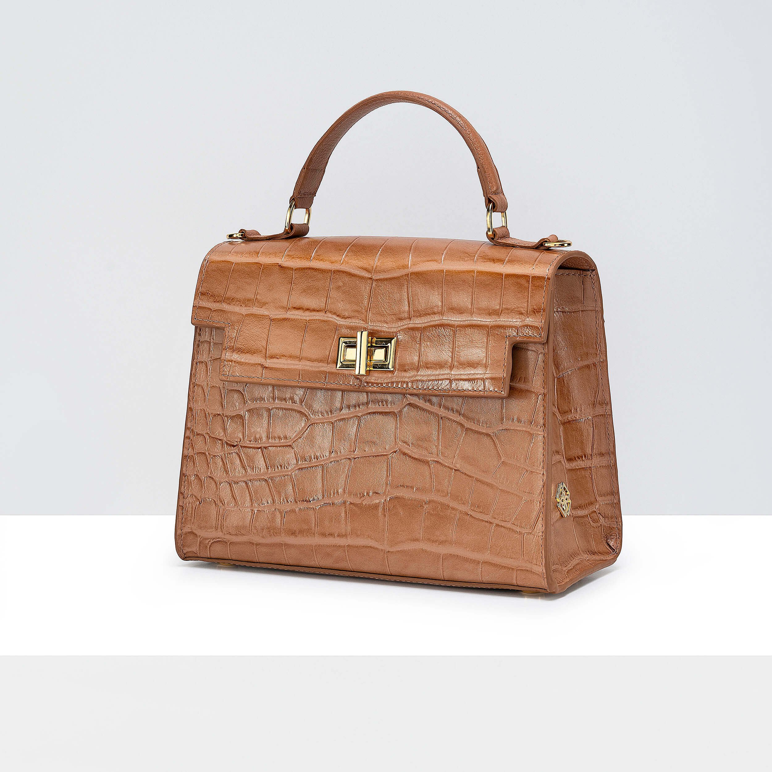 bolsa de mão crocodilo