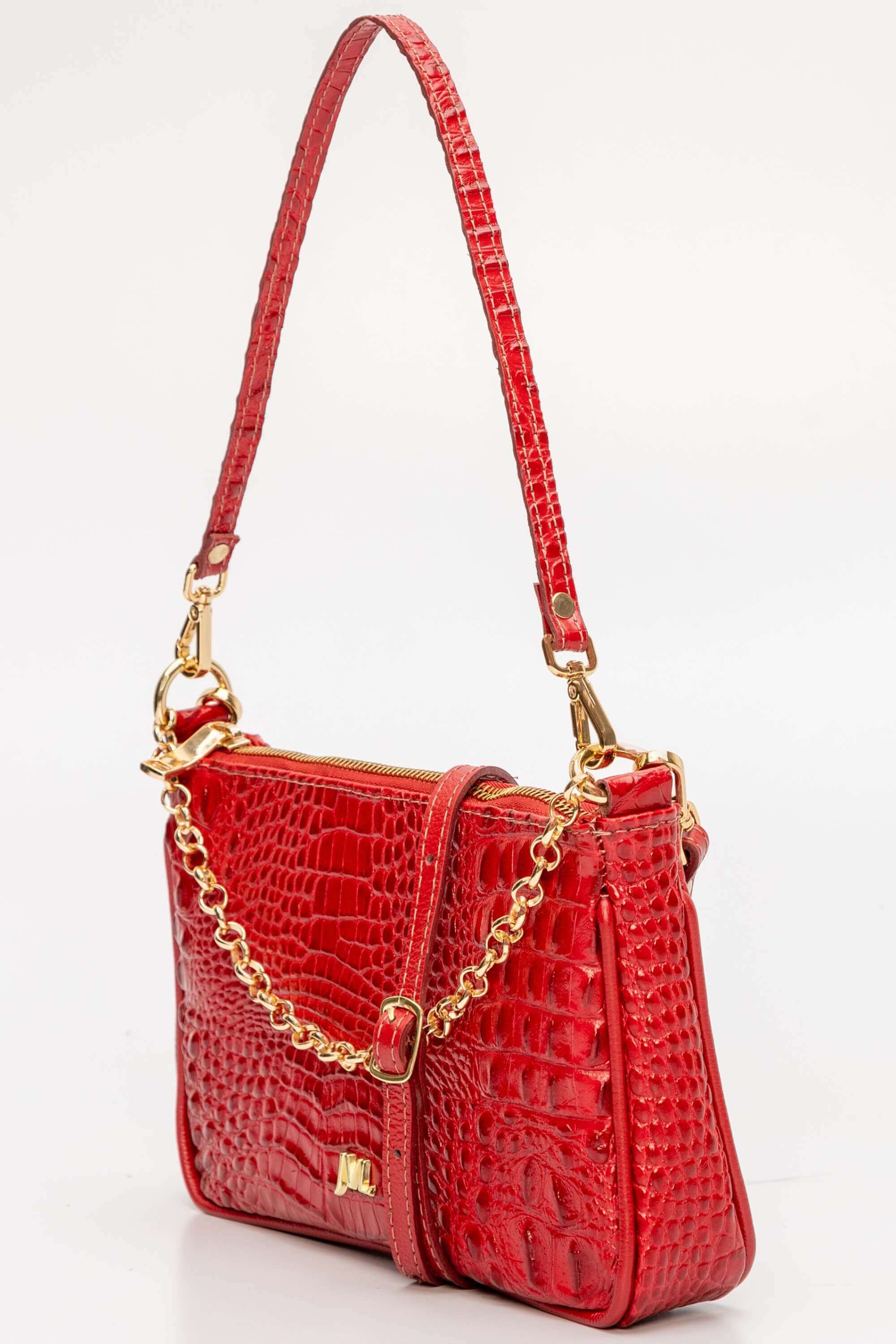 bolsa pequena croco