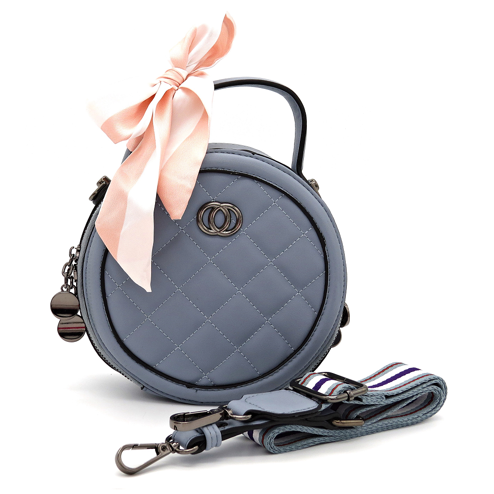 bolsa redonda de crochê