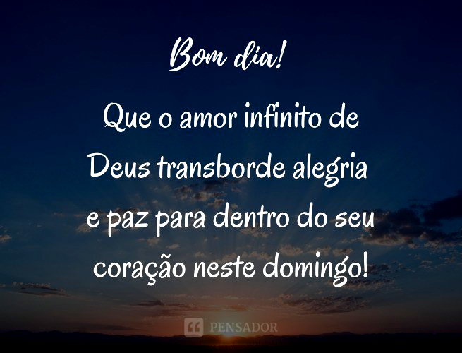 bom dia meu amor domingo