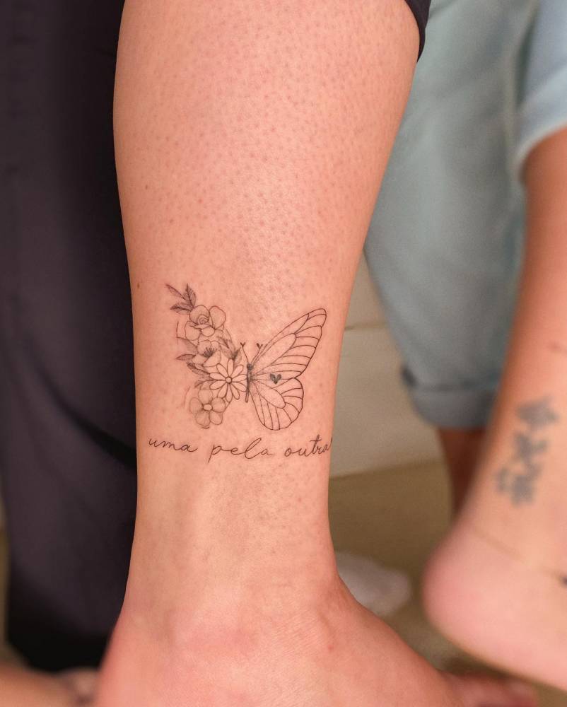 tatuagem borboleta realista