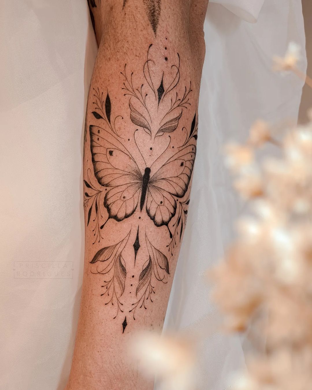 tatuagem borboleta 3D