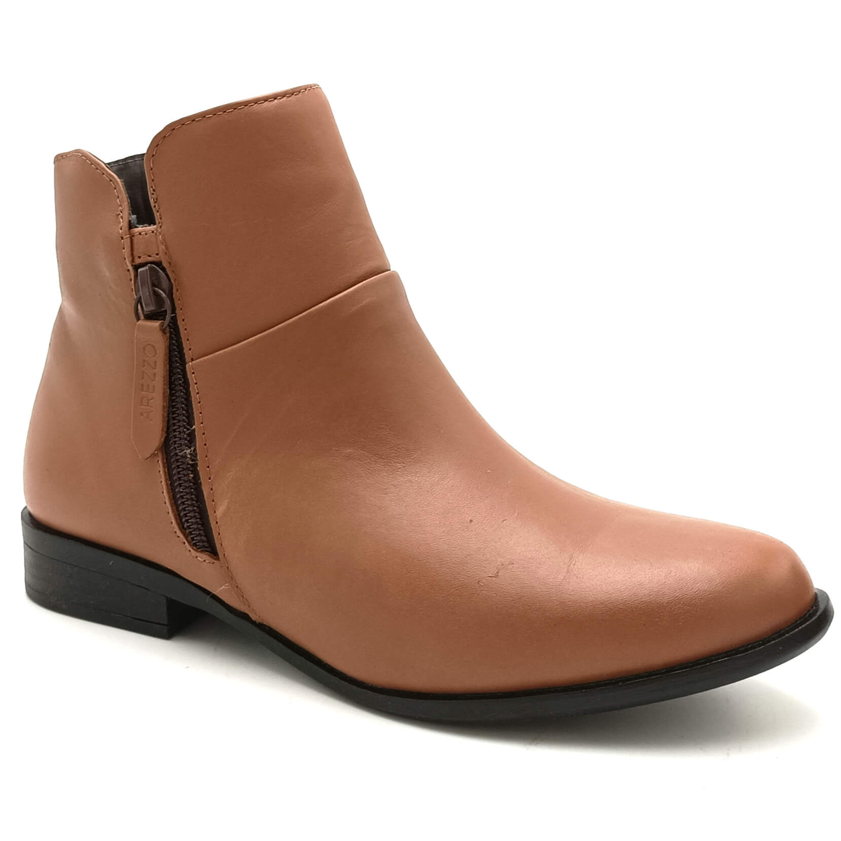 bota arezzo marrom cano curto