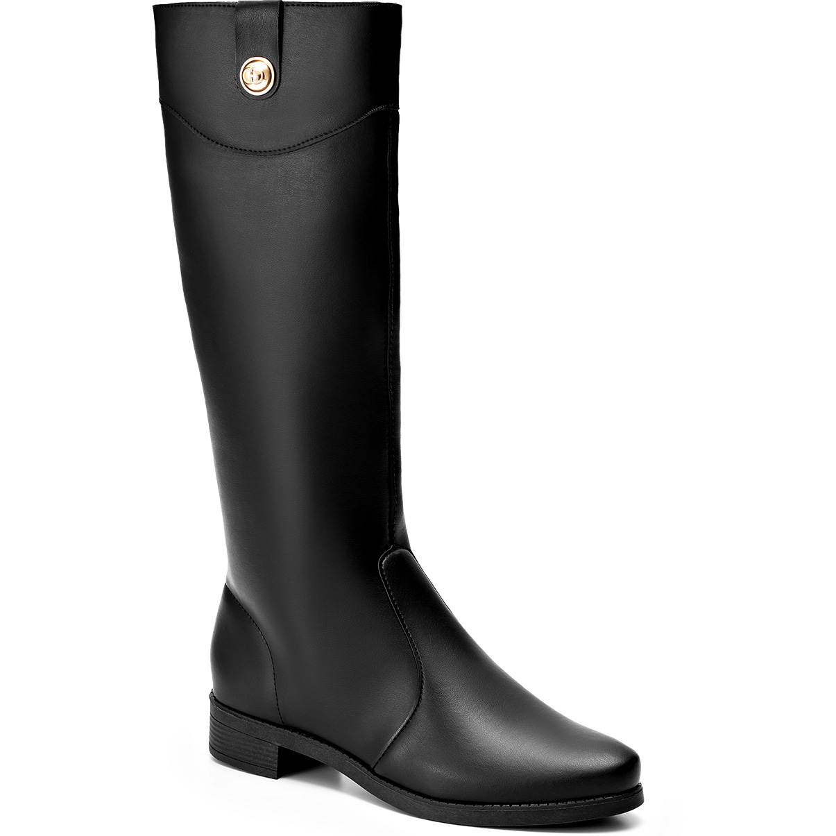 bota preta cano alto stretch