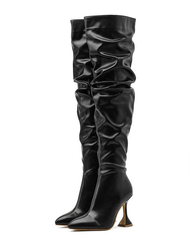 bota over knee com salto