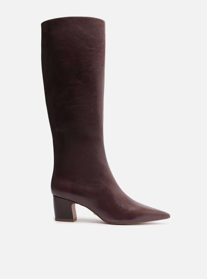 bota over the knee bico fino