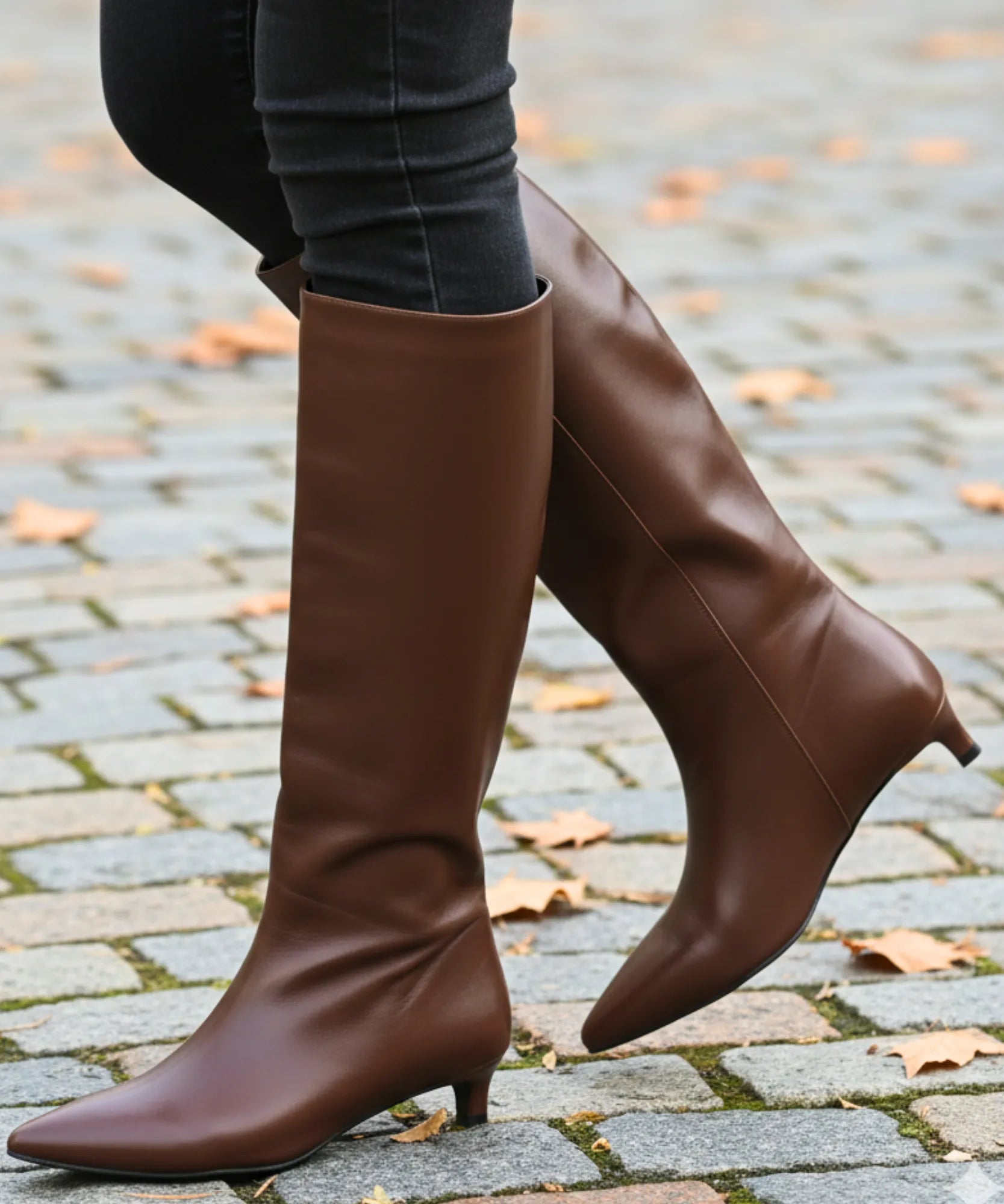 bota de camurça cano longo salto fino