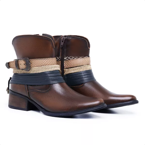bota western feminina cano curto
